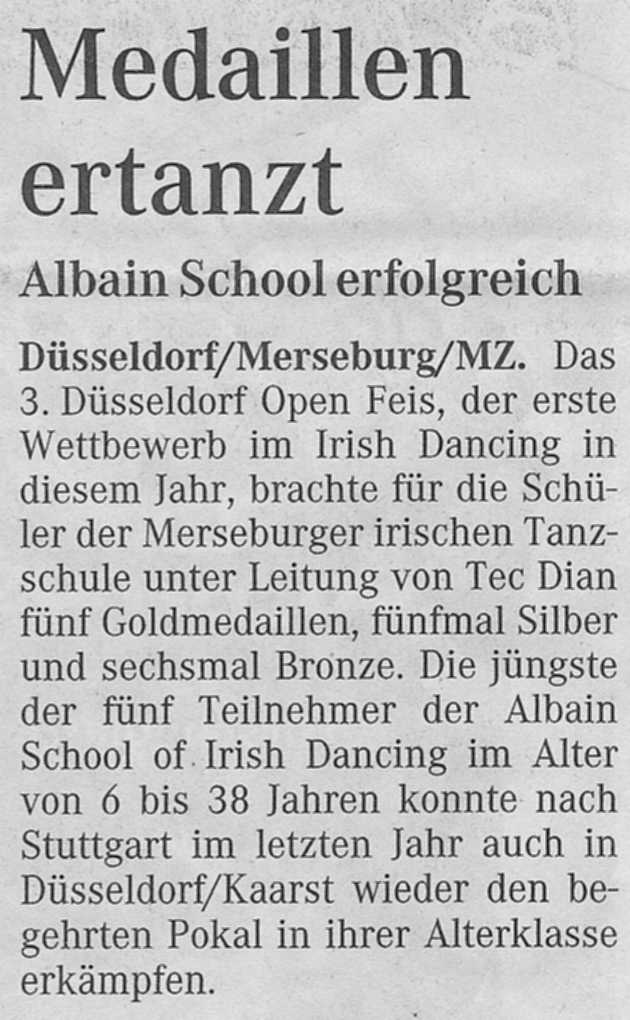3. D&uuml;sseldorf Open Feis