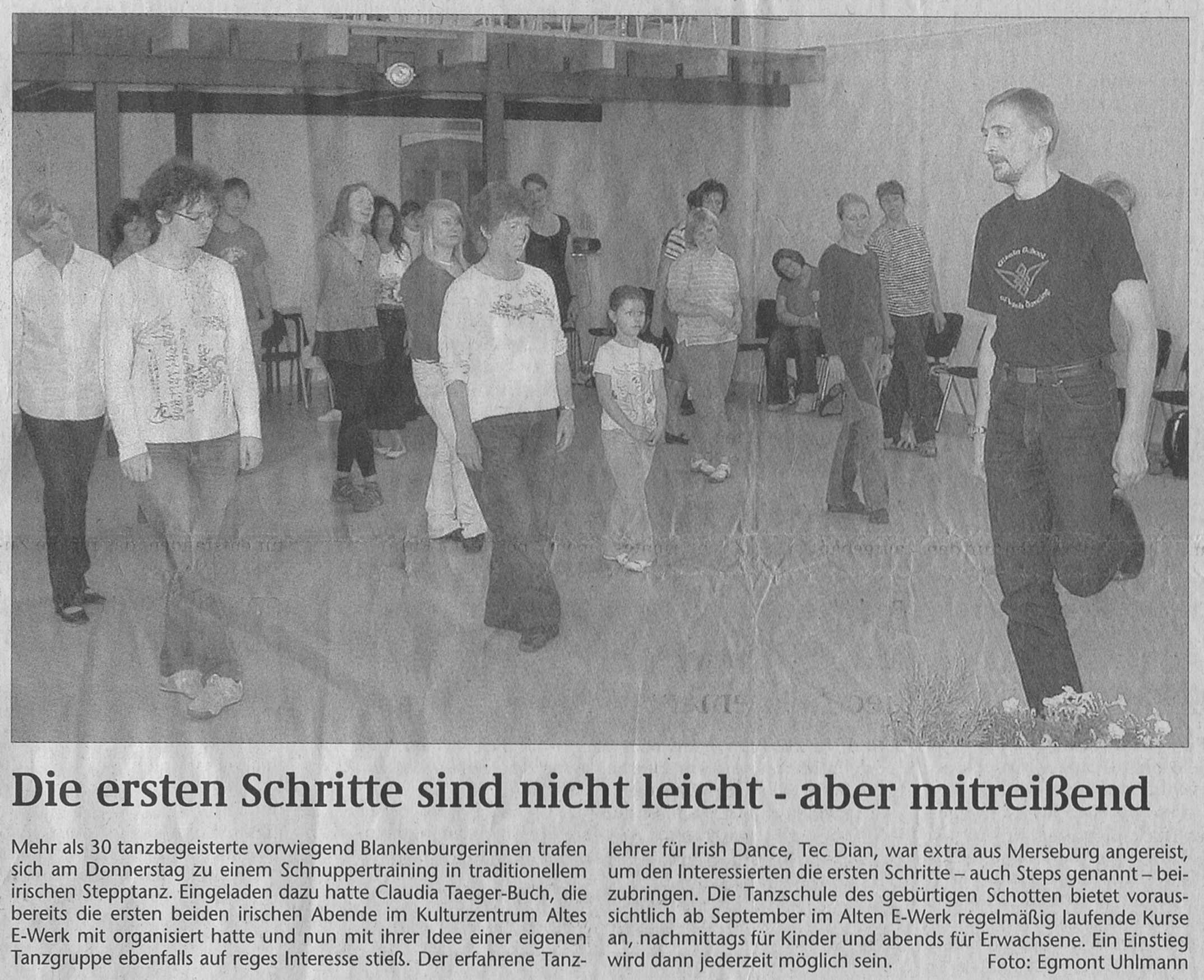 Schnupperworkshop in Blankenburg