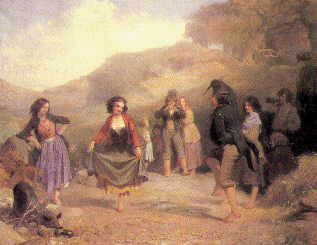 Kinder beim Crossroad Dancing (Trevor Fowler), 1830