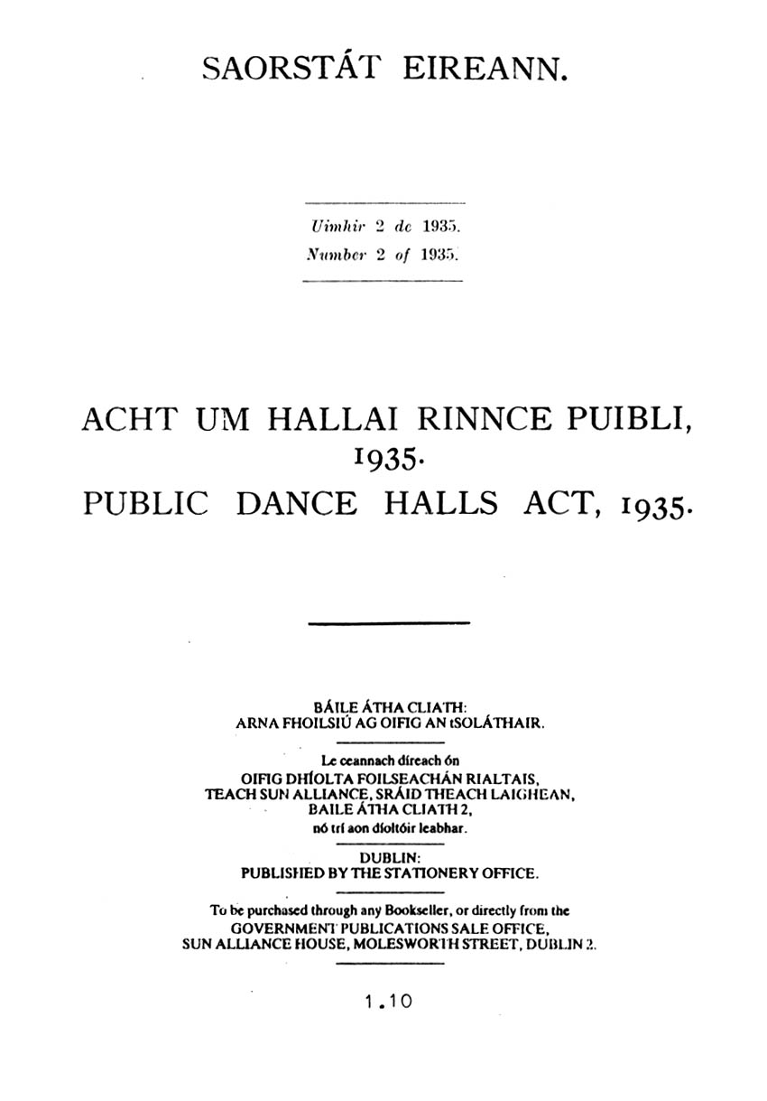 Public Dance Hall Act, 1935
