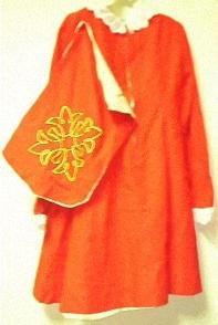 rotes Tanzkleid, Rückseite, 1960er