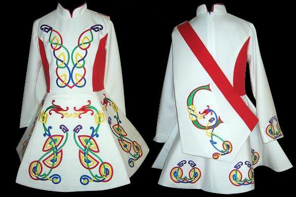 Schulkost&uuml;m der Campbell School of Irish Dance, 2003