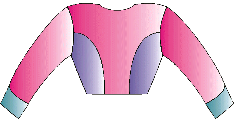 Bodice geschwungen, ohne Kragen